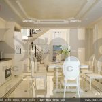 Không gian bếp ăn mang phong cách pháp sh nop 0082