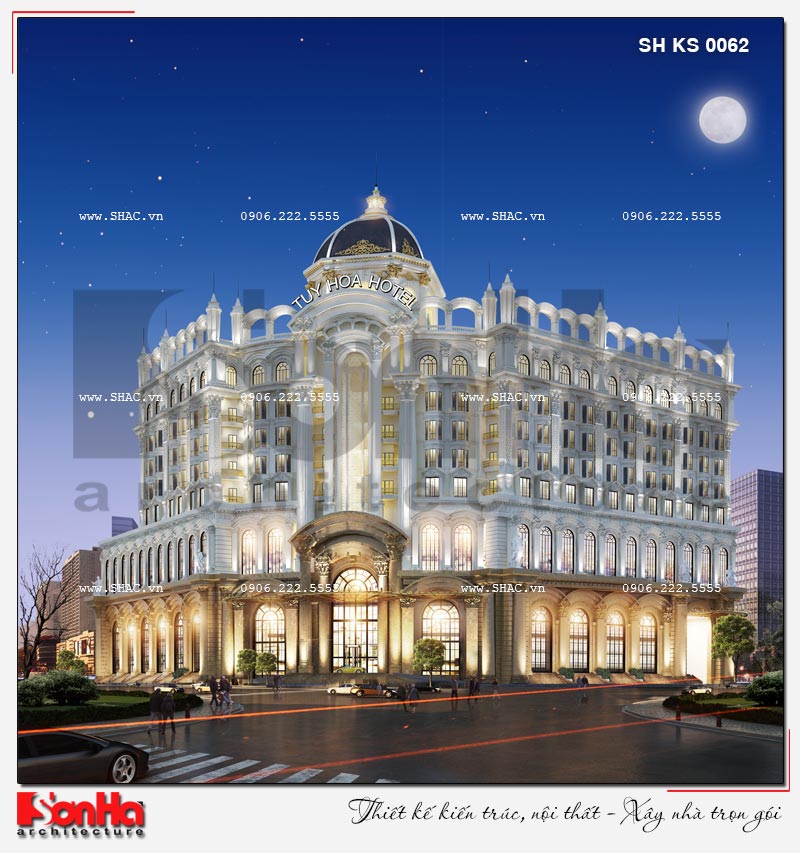 Kiến trúc khách sạn 5 sao tân cổ điển tại Tuy Hòa nổi bật xu hướng mơi nhất 