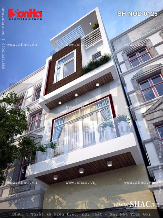 Nhà ống kiến trúc hiện đại đẹp sh nod 0125