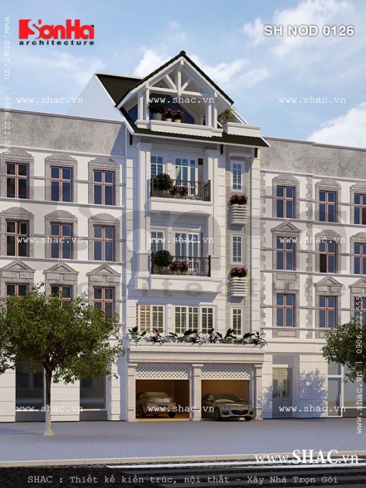 Nhà phố mặt tiền 7m phong cách châu âu sh nod 0126