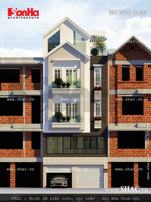 Phong cách thiết kế nhà ống đẹp sh nod 0126