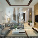Phòng khách tầng 1 nhà ống sh nod 0125