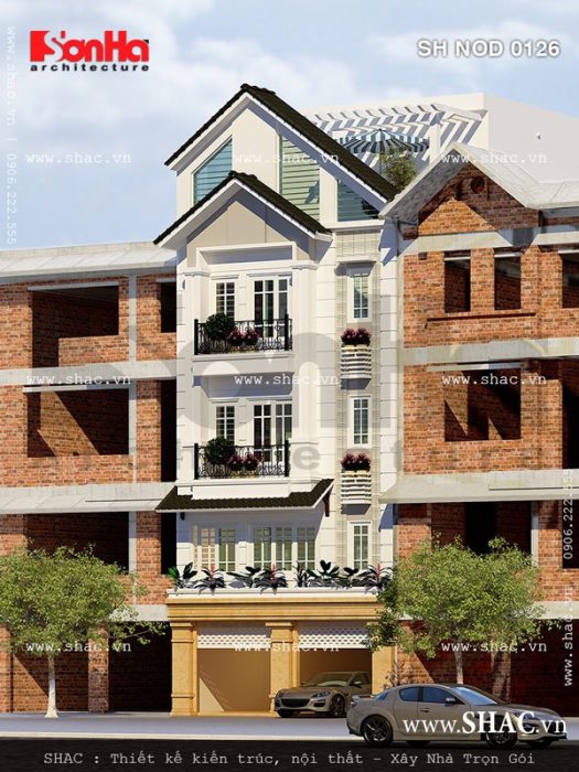 Phương án thiết kế nhà ống mặt tiền rộng sh nod 0126