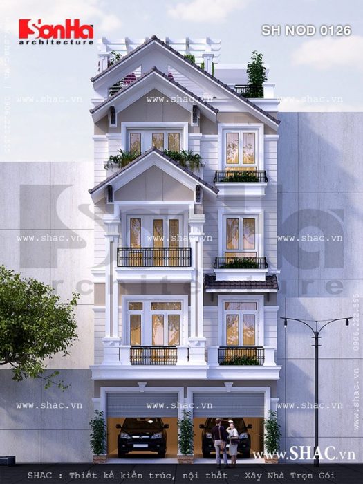 Phương án thiết kế nhà ống tân cổ điển sh nod 0126
