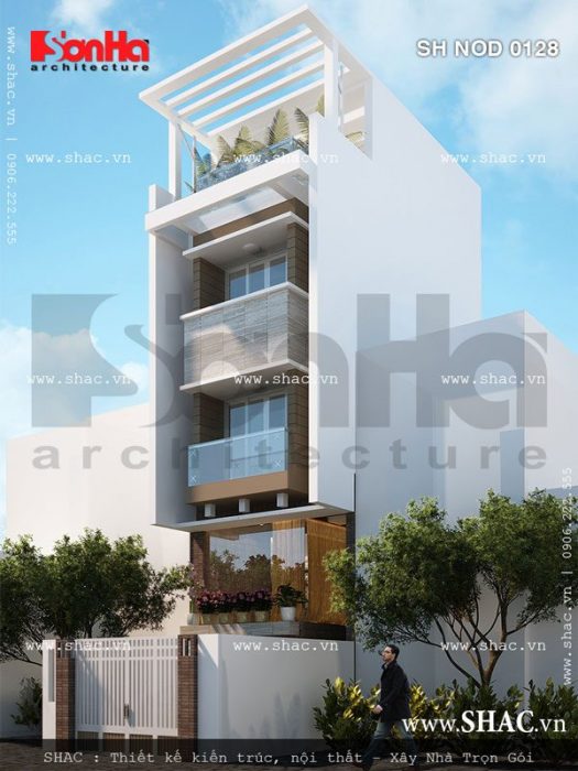 Thiết kế nhà ống hiện đại đẹp sh nod 0128