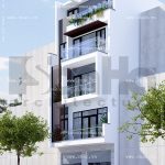 Thiết kế nhà phố có mặt tiền đẹp sh nod 0126