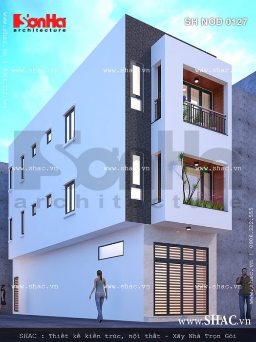 Thiết kế nhà phố hiện đại đẹp sh nod 0127