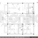 Bản vẽ mặt bằng tầng 2 của biệt thự sh btp 0066
