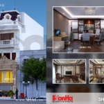 Mẫu thiết kế nhà phố kiểu pháp đẹp sh nop 0085