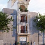 Nhà ống 4 tầng mặt tiền 4m kiểu pháp đẹp sh nop 0086