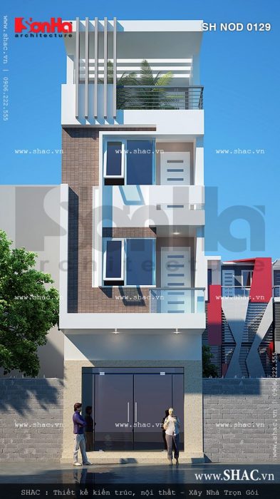 Nhà ống 4 tầng mặt tiền 4m sh nod 0129