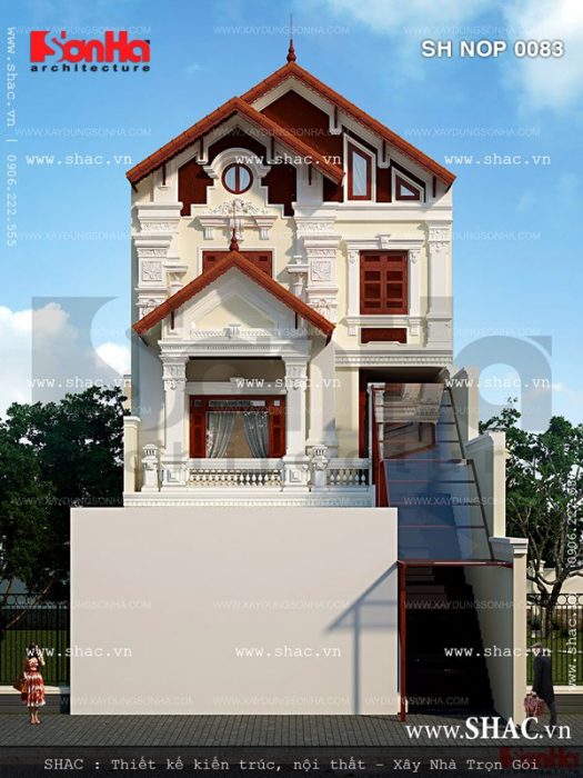 Nhà phố kiến trúc pháp mặt tiền 8m sh nop 0083