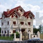 Thiết kế biệt thự pháp 3 tầng diện tích 320m2 sh btp 0066