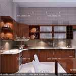 Tủ bếp phòng ăn hình chữ L sh nod 0129