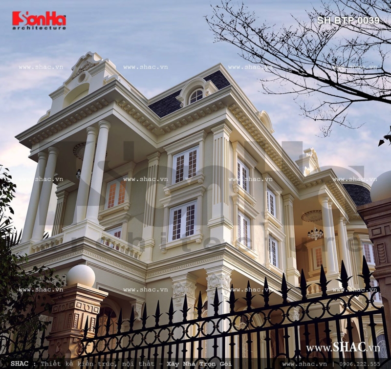 biệt thự 4 tầng tân cổ điển biệt thự 4 tầng tân cổ điển