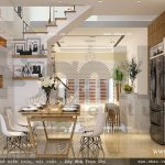 Bộ bàn ghế ăn đơn giản cho nhà ống hiện đại sh nod 0130