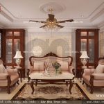 Bộ sofa phòng khách kiểu pháp đẹp sh nop 0087