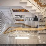 Cầu thang nhà ống hiện đại và sang trọng sh nod 0130