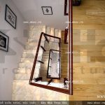 Cầu thang nhà ống khi nhìn từ trên cao xuống sh nod 0131