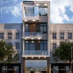 mặt tiền nhà ống 4 tầng hiện đại sh nod 0131