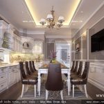 Nội thất bếp ăn kiến trúc pháp sang trọng sh vp 0019