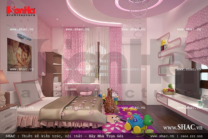 Phòng ngủ cho bé gái được trang trí đẹp sh nop 0089