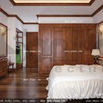 Phòng ngủ có thiết kế nhẹ nhàng và ấm cúng sh nop 0088