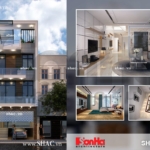 Nhà ống 3 tầng giả 4 tầng hiện đại sh nod 0131