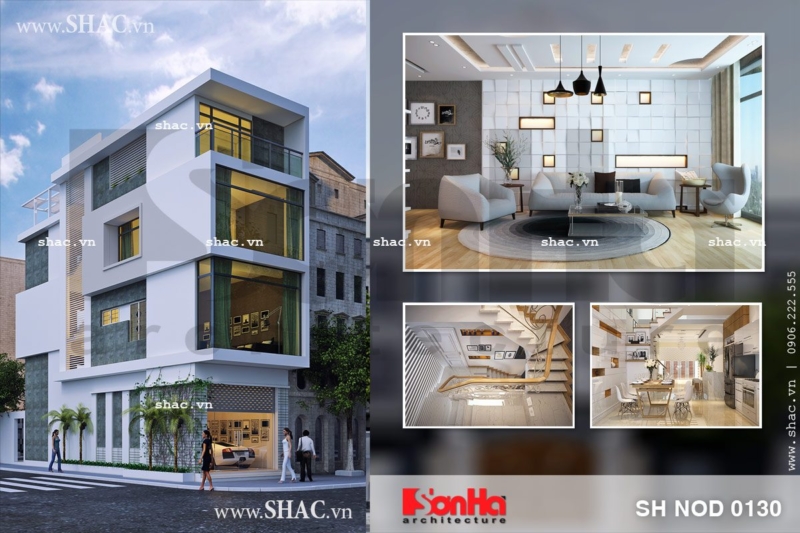 Nhà ống hiện đại hai mặt tiếp giáp đường sh nod 0130