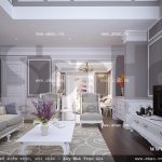 Thiết kế phòng khách kiến trúc pháp đẹp sh vp 0019