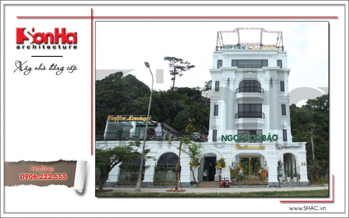 1 Ảnh công trình thực tế kiến trúc nhà hàng cổ điển Pháp tại Quảng Ninh sh bck 0035