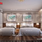 Thiết kế nội thất phòng ngủ 2 giường VIP 201 khách sạn 5 sao tại Phú Quốc sh ks 0023
