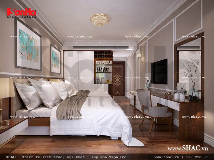 Thiết kế nội thất phòng ngủ 2 giường khách sạn 5 sao tại Phú Quốc sh ks 0023