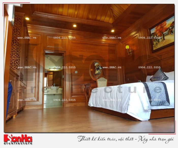 13 Ảnh thực tế nội thất phòng ngủ bungalow khách sạn 5 sao tại phú quốc sh ks 0023