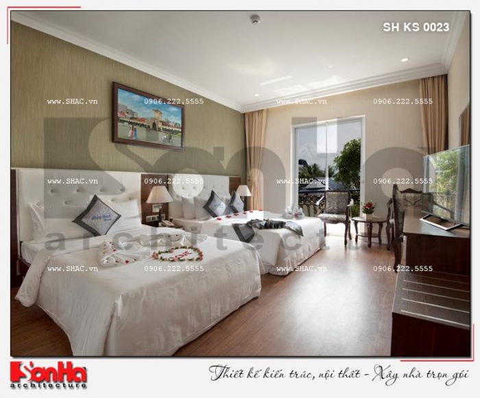 13 Thiết kế nội thất phòng ngủ căn deluxe garden view khách sạn 5 sao tại phú quốc sh ks 0023