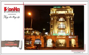 16 Ảnh công trình thực tế kiến trúc nhà hàng cổ điển Pháp tại Quảng Ninh sh bck 0035