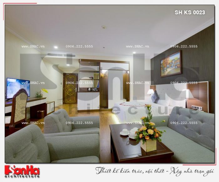 19 Thiết kế nội thất phòng ngủ căn suite sea view khách sạn 5 sao tại phú quốc sh ks 0023