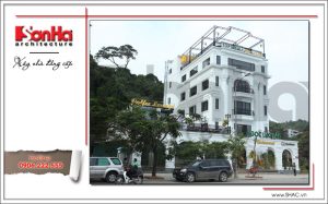 2 Ảnh công trình thực tế kiến trúc nhà hàng cổ điển Pháp tại Quảng Ninh sh bck 0035