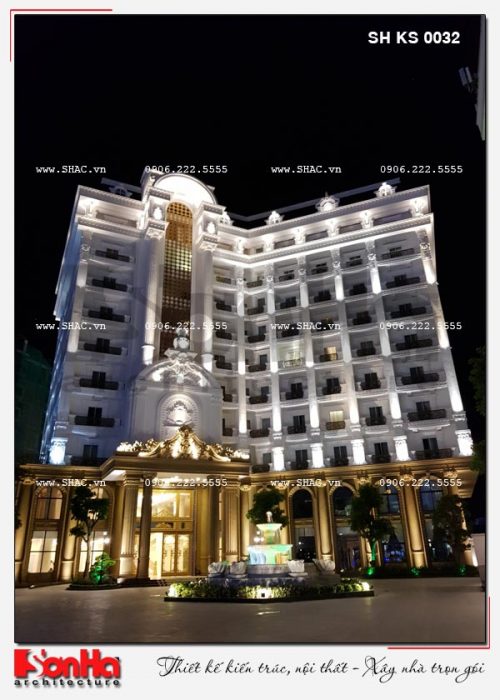 2 Ảnh thực tế ban đêm kiến trúc khách sạn 5 sao tại phú quốc sh ks 0023