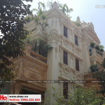 2 Ảnh thực tế thiết kế biệt thự lâu đài 4 tầng đẹp tại hà nội sh btld 0021