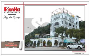 3 Ảnh công trình thực tế kiến trúc nhà hàng cổ điển Pháp tại Quảng Ninh sh bck 0035