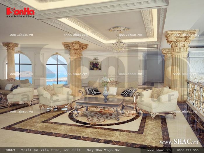 Thiết kế nội thất sảnh lễ tân khách sạn 5 sao tại Phú Quốc sh ks 0023