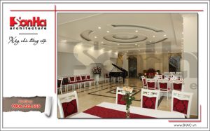 Ảnh nội thất thực tế sảnh nhà hàng cổ điển Pháp tại Quảng Ninh sh bck 0035