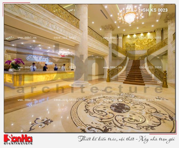 6 Mẫu nội thất sảnh lễ tân khách sạn 5 sao tại phú quốc sh ks 0023