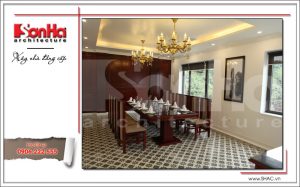 9 Ảnh nộ thất thực tế phòng ăn nhà hàng cổ điển Pháp tại Quảng Ninh sh bck 0035