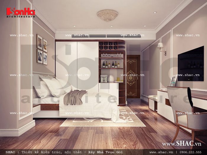 Thiết kế nội thất phòng ngủ lữ hành đơn khách sạn 5 sao tại Phú Quốc sh ks 0023