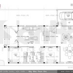 Bản vẽ mặt bằng công năng tầng 1 của biệt thự sh btp 0070