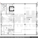 Bản vẽ mặt bằng lầu 1 của biệt thự sh btp 0071