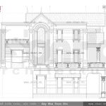 Bản vẽ mặt bên của biệt thự sh btp 0070