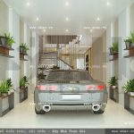 Gara xe tầng một của nhà ống sh nod 0134